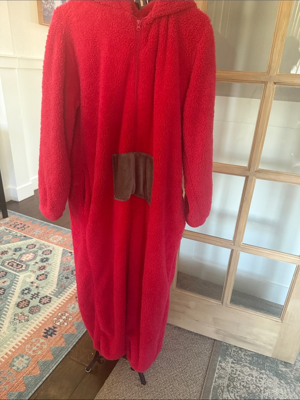Teletubbie Red Teddy Hooded Jacket with Contrast Pocket